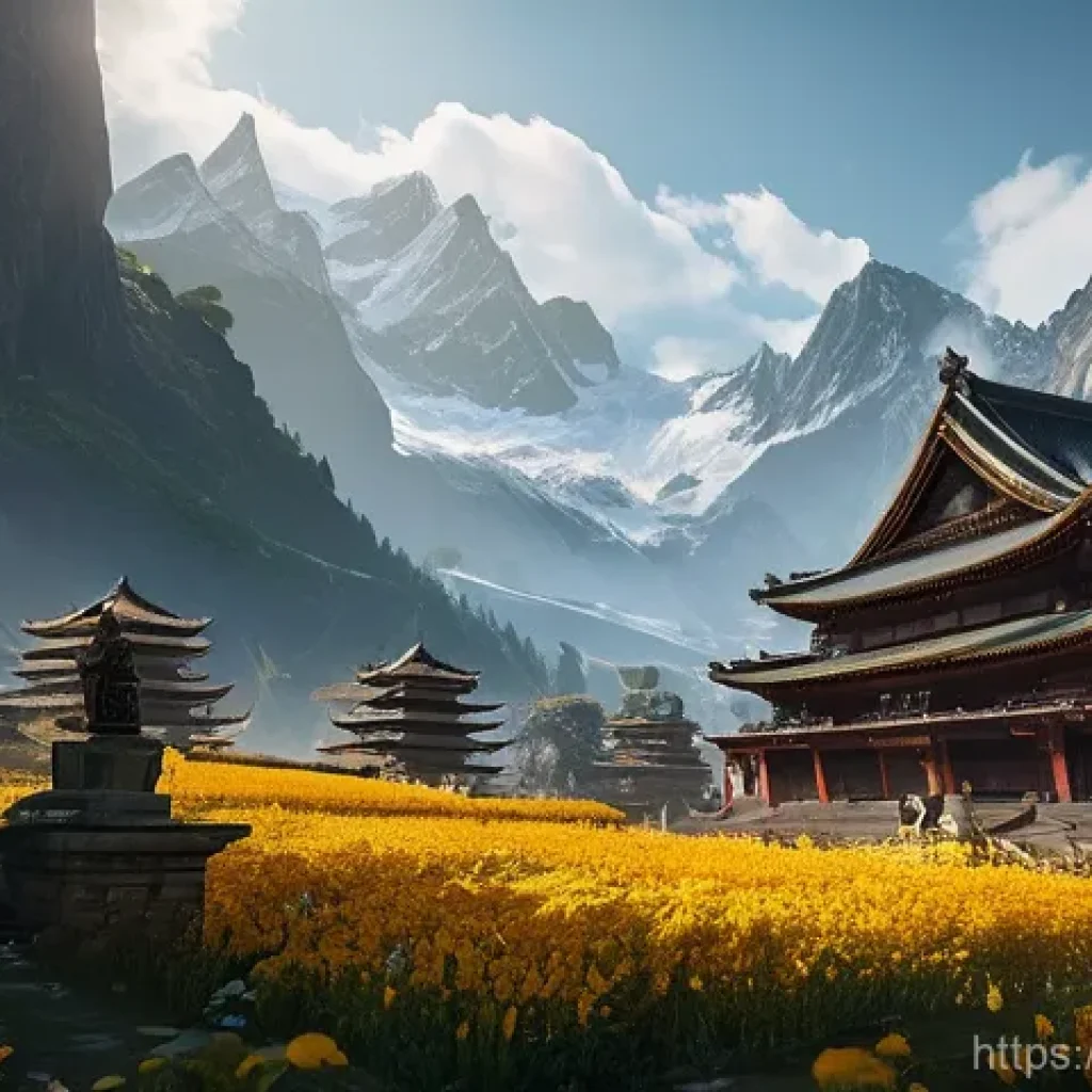 리니지 서버 간 대전 모드 - **Prompt:** "An intense, large-scale inter-server PvP battle unfolding in the world of Lineage