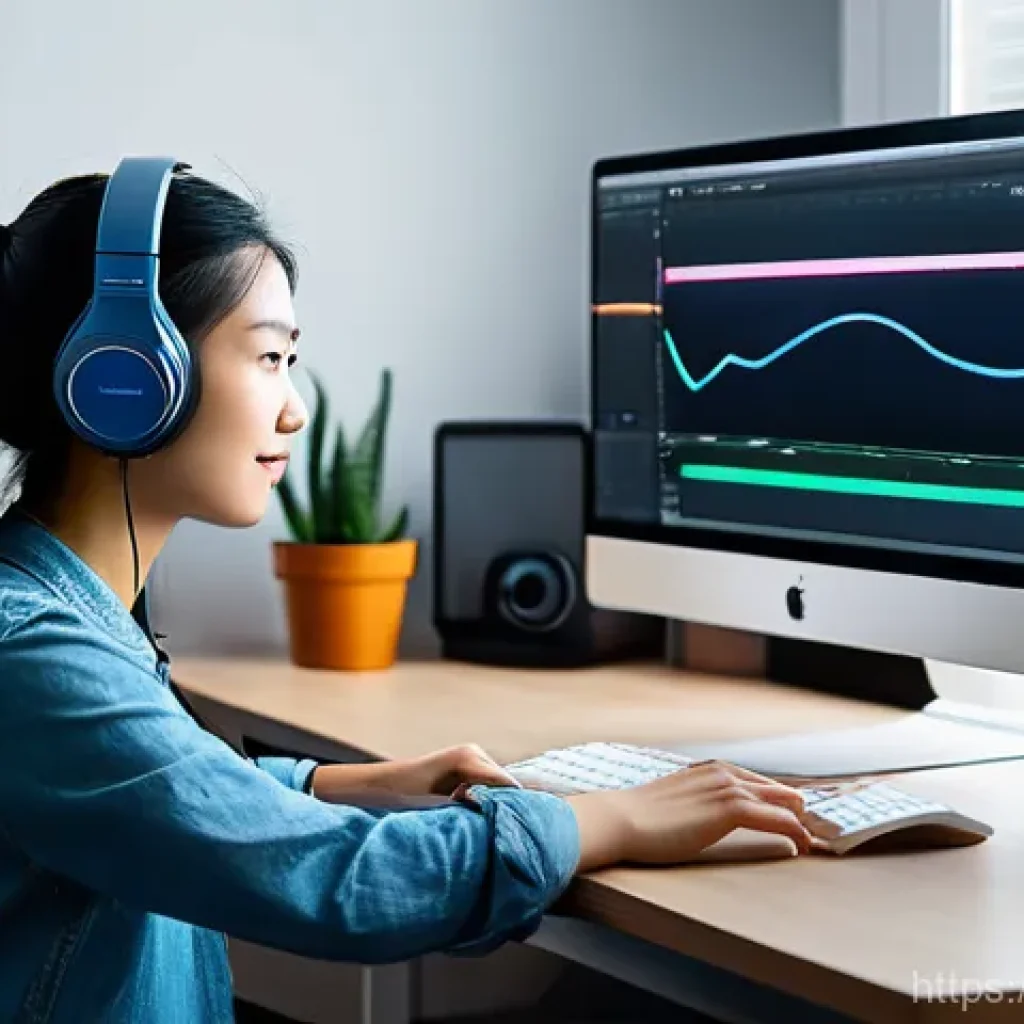 리니지 동영상 제작 팁 - **Prompt:** A young, focused East Asian woman in her late 20s is engrossed in video editing on her h...