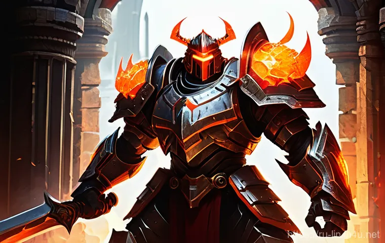 리니지 크리티컬 데미지 계산법 - **Prompt:** A powerful male Destroyer, clad in heavy, ornate steel armor that covers his entire body...