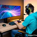 리니지 게임 최적화 방법 - **Prompt 1: Focused Gamer at a Modern Setup**
A realistic, well-lit, full-body shot of a young a...